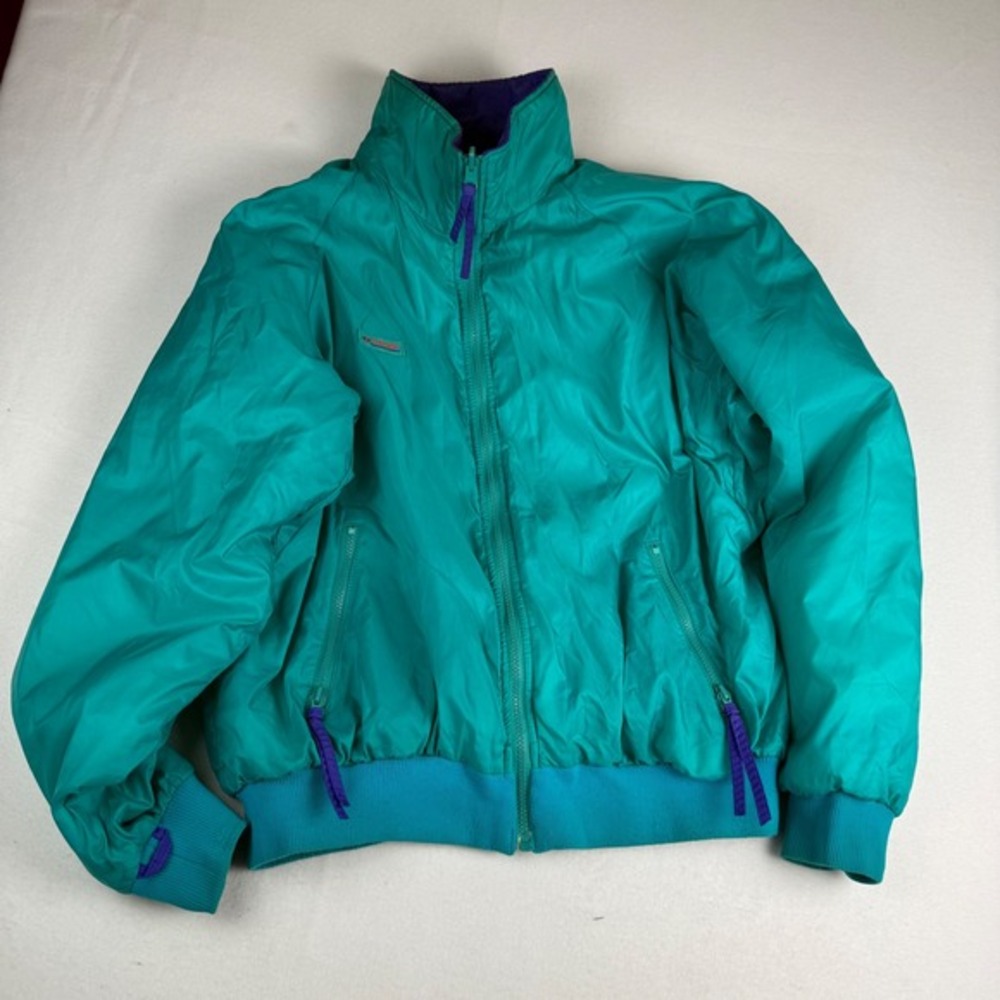 Columbia Sportswear Reversible‎ Jacket Mens XL Purple Teal Thinsulate Warm - Picture 2 of 9